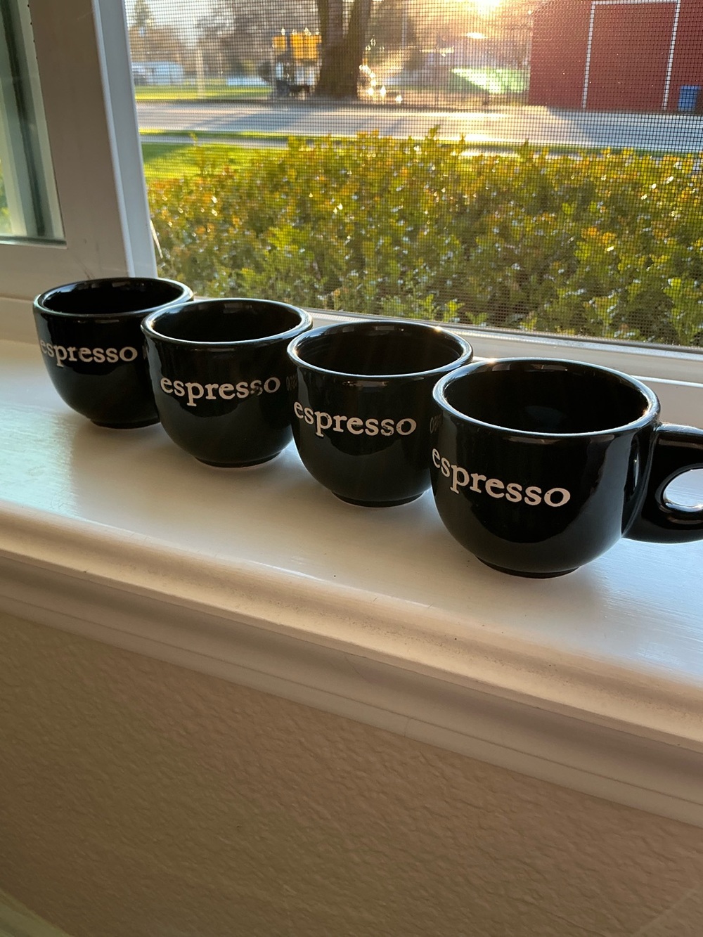 Black Espresso Cup Set - 4-Pack